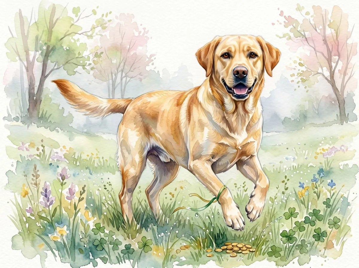 Labrador Retriever watercolor calendar month 3